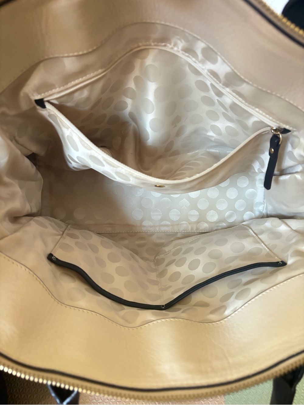 kate spade Black and Cream Leather Satchel with Bow Detail - Picture 10 of 16